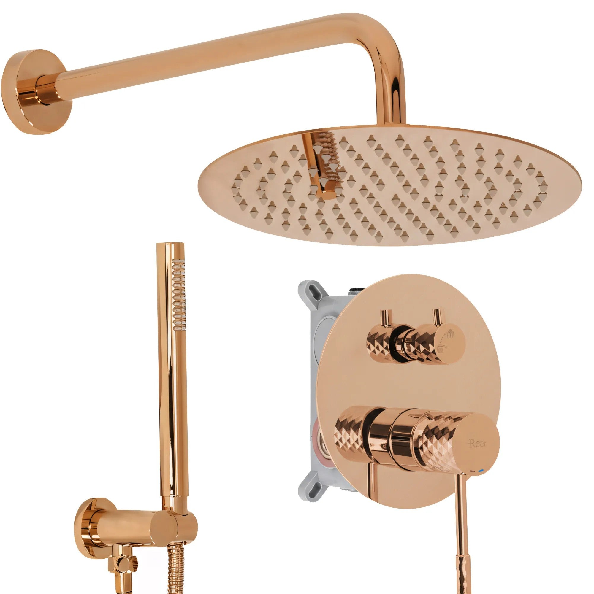 Podomietková sprchová súprava Rea Lungo Diamond Copper + BOX  1