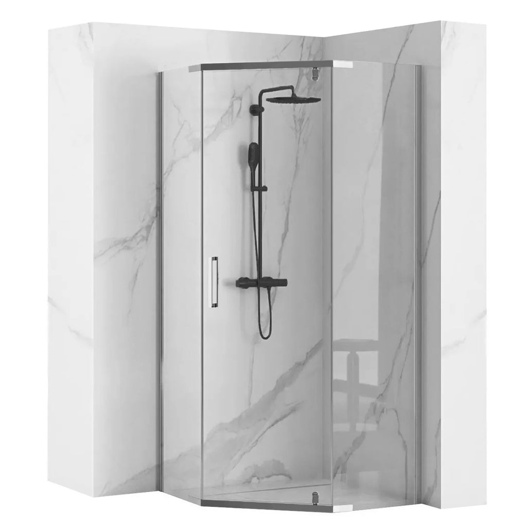 Sprchovací kút AXIN 90x90 - chróm S detským bazénom Diamond black 1