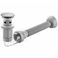 Umyvadlový sifon s univerzální výpustí click-clack REA Flow Brush Nickel  1