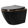 Závesné WC Rea Carlo Mini Tornado Black Gold Egde  1