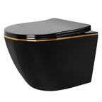 Závesné WC Rea Carlo Mini Tornado Black Gold Egde  1