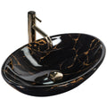 Umývadlo na dosku REA PAMELA Black Marble Shiny  1