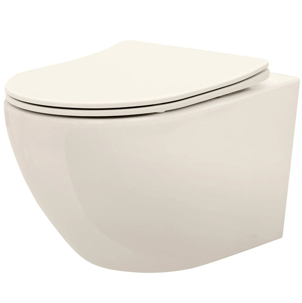 Závesná WC misa REA Carlo Mini Rimless Ecru  1