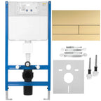 Podomietkový WC systém K011A-Q + tlačidlá T Brush Gold  1
