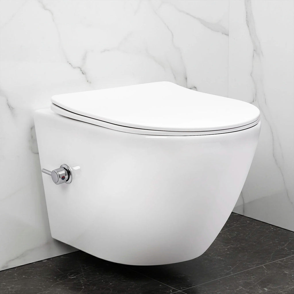 Závesná WC misa REA Carlo Lux Rimless s funkciou bidetu  1
