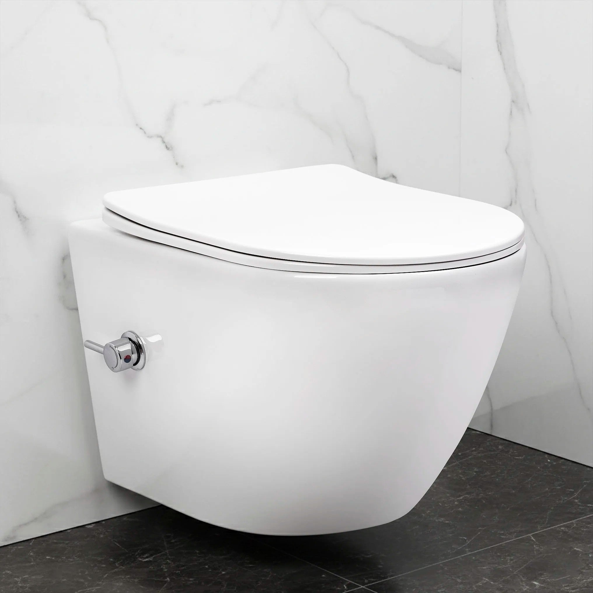 Závesná WC misa REA Carlo Lux Rimless s funkciou bidetu  1