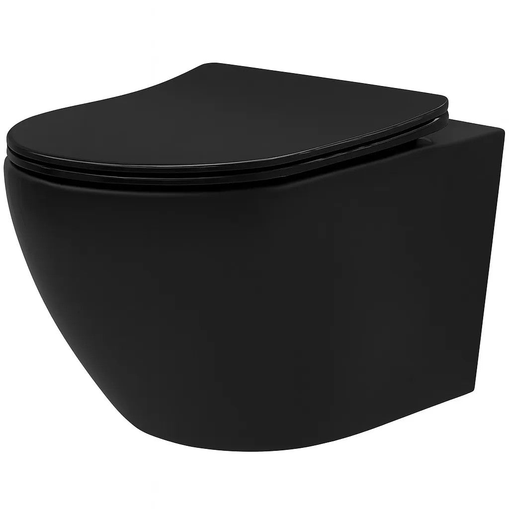 Závesné WC Rea Carlo Mini Tornado NF BLACK MATT  1