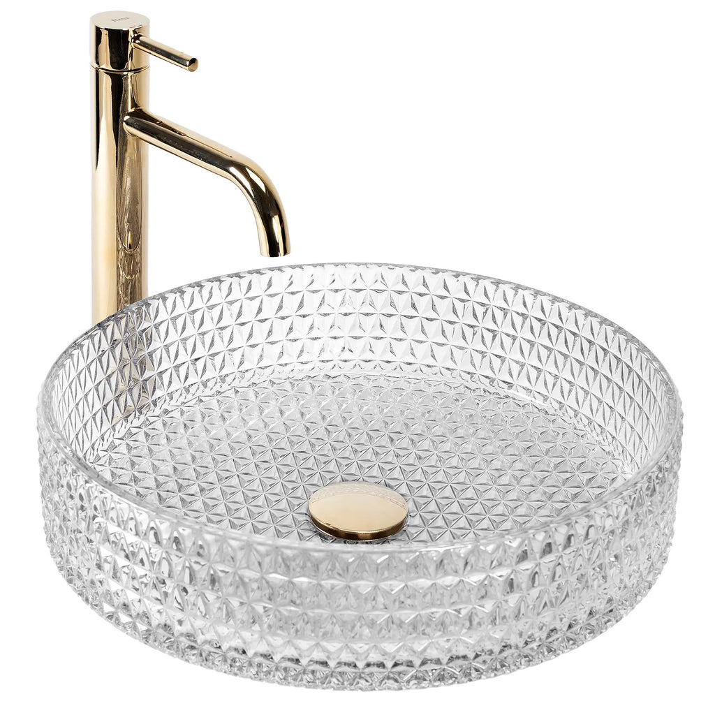 Umývadlo na dosku Rea Cristal Transparent 39  1