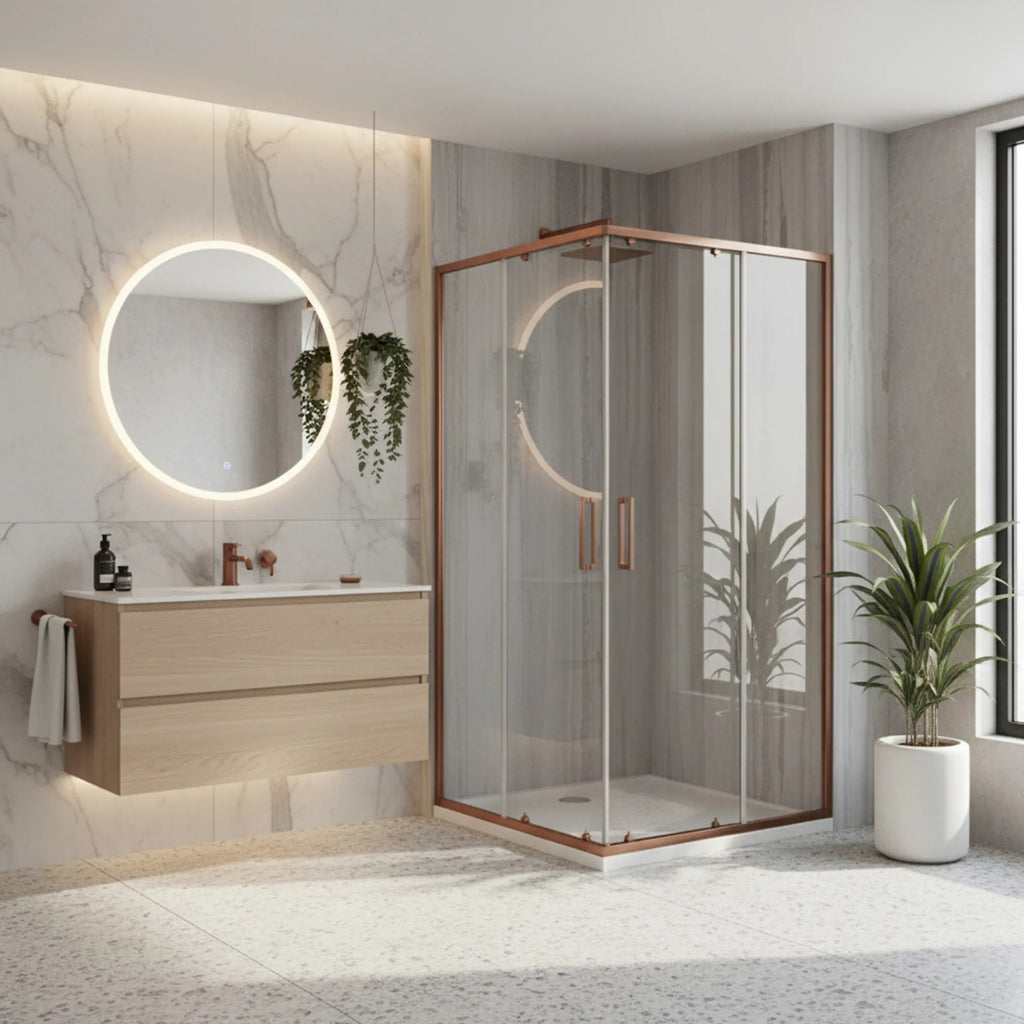 Sprchovací kút REA City 80x100 Brush Copper S detským bazénom Savoy 1