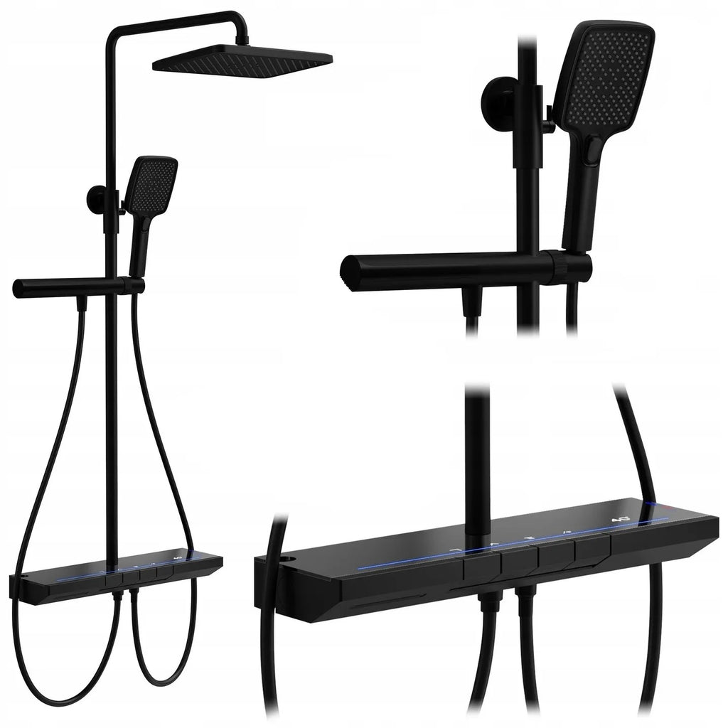 Sprchový set cu termostat REA Pedro Black  1