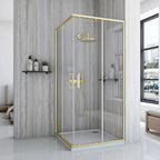 Sprchovací kút REA City 80x80 Gold Brush S detským bazénom Savoy black 1