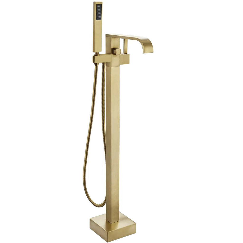 Voľne stojaca vaňová batéria REA CARAT - Gold Brush  1
