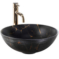 Umývadlo na dosku REA Stella Black Marble Brush  1