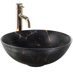 Umývadlo na dosku REA Stella Black Marble Brush  1