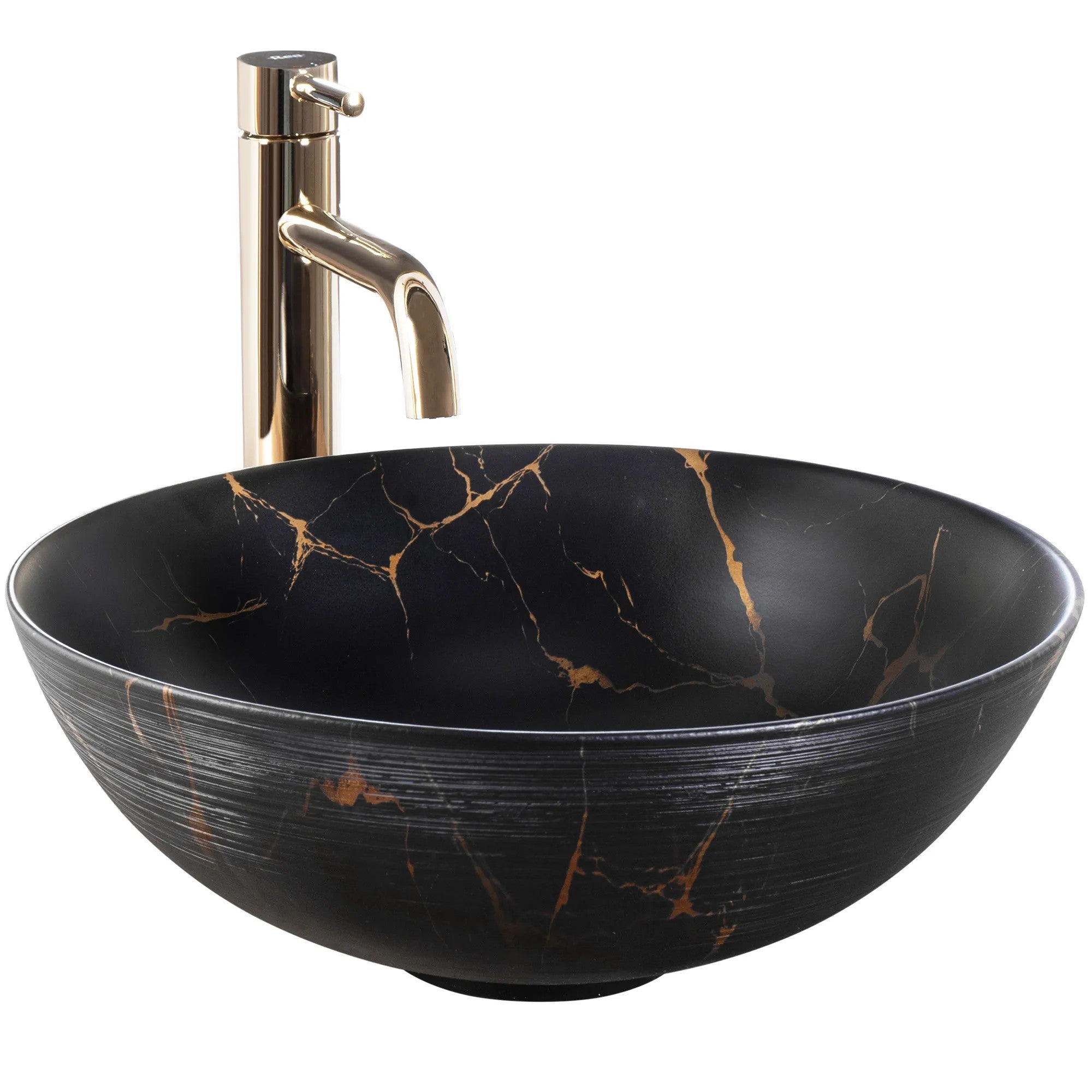 Umývadlo na dosku REA Stella Black Marble Brush  1