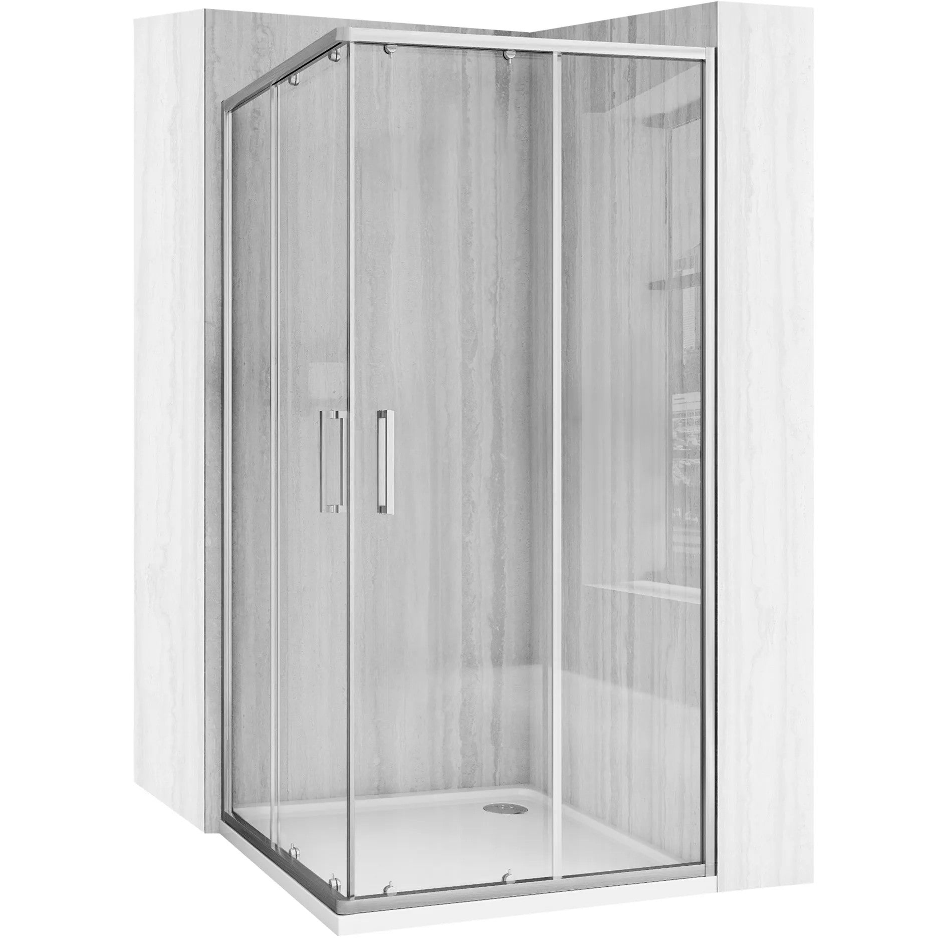Sprchovací kút REA City 90x90 Nickel Brush Bez sprchovej vaničky 1