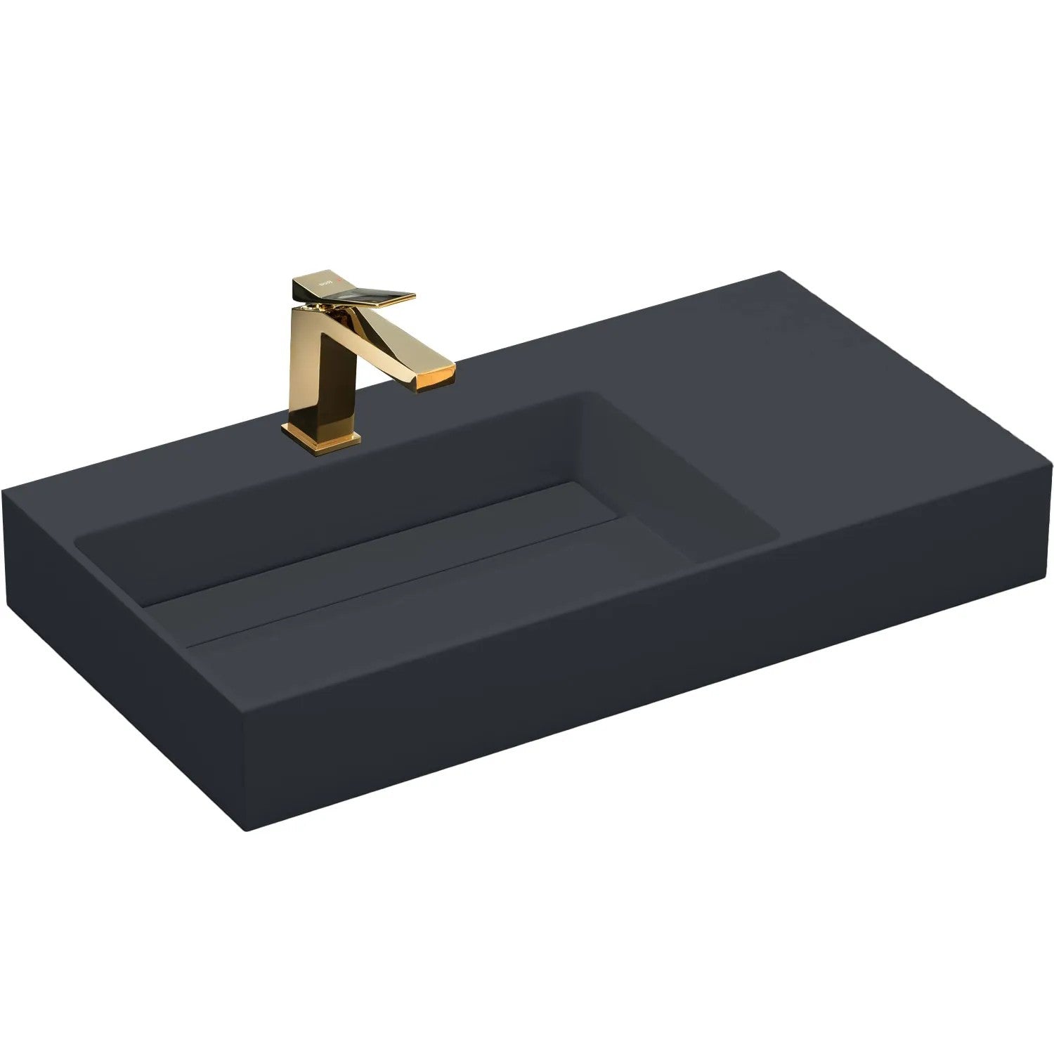 Umývadlo REA Archi 75 CM Grey MATT na dosku - konglomerát  1
