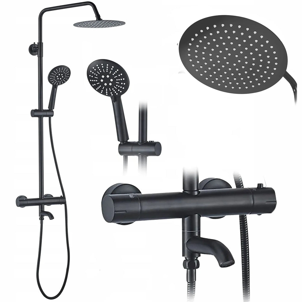 Termostatická sprchová sada Lungo Black Black  1