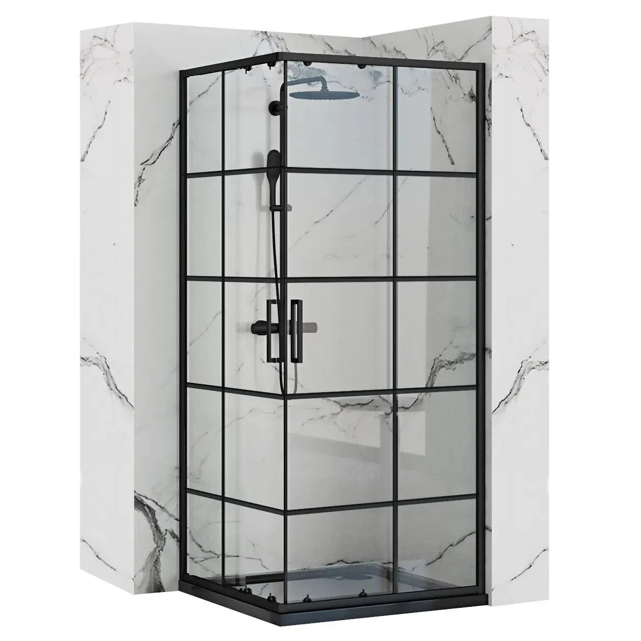 Sprchovací kút REA CONCEPT 80x80 - čierny S detským bazénom Savoy 1