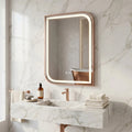 Zrkadlo LED ZONE 80x60 BRUSH  ROSE GOLD  1
