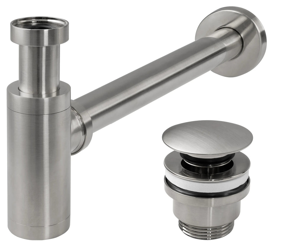 Sifón click-clack BRUSH NICKLE INOX  1