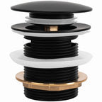 Univerzálny vaňový výpust REA Click-clack Black 6cm  1