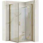 Sprchová kabína REA Hugo 90x80 Gold Brush  1