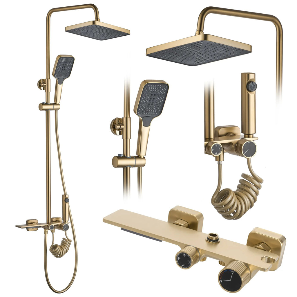 Sprchový set REA HELIX Brush Gold  1
