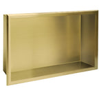 bathroom shelf 30x45 gold brush  1