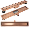 Odtokový žľab Rea Neox brush copper 50  1