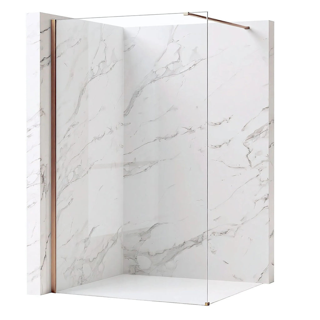 Sprchová zástena Rea Flexi Transparent / Brush Copper 140  1
