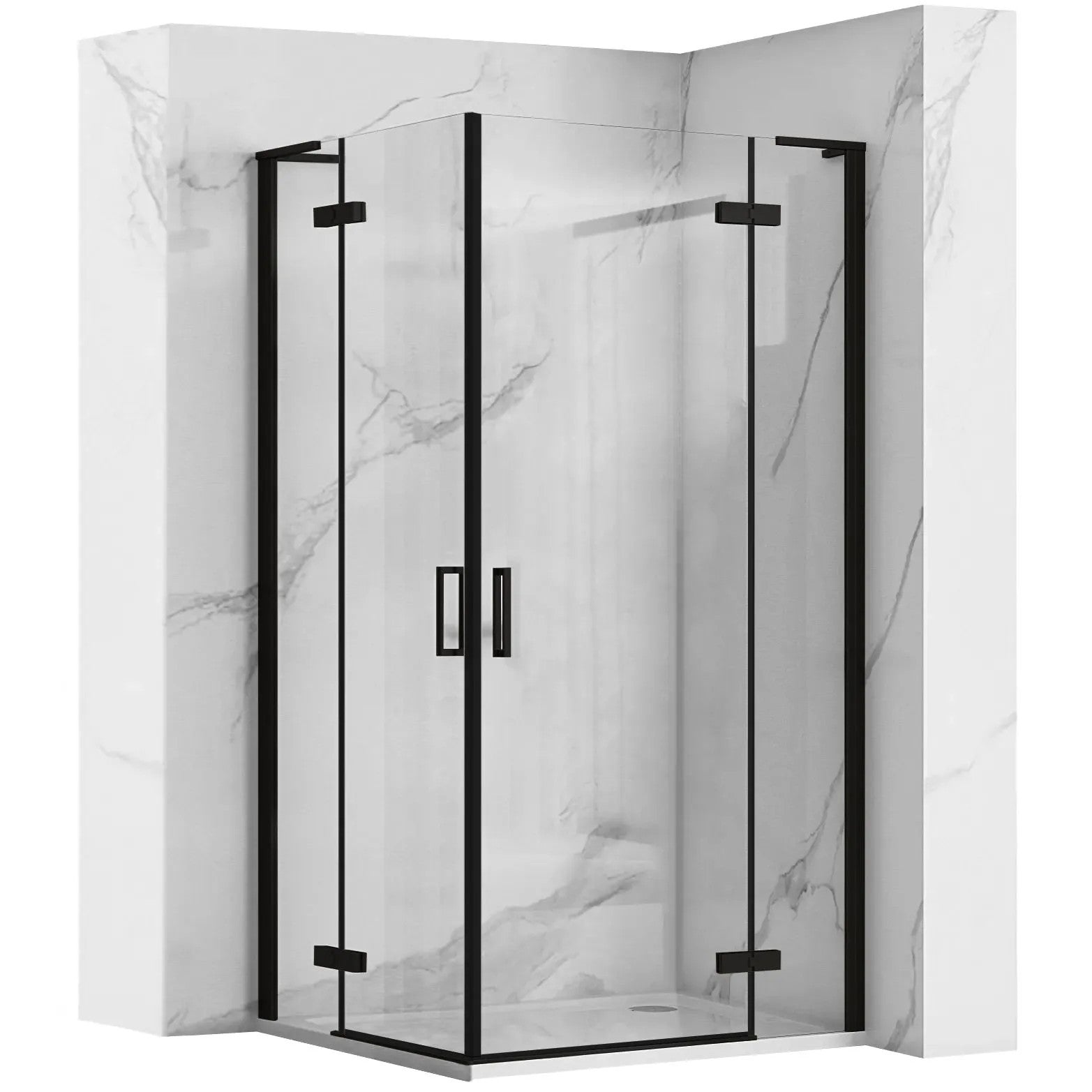 Sprchová kabína REA Hugo Double Black 90x90  1
