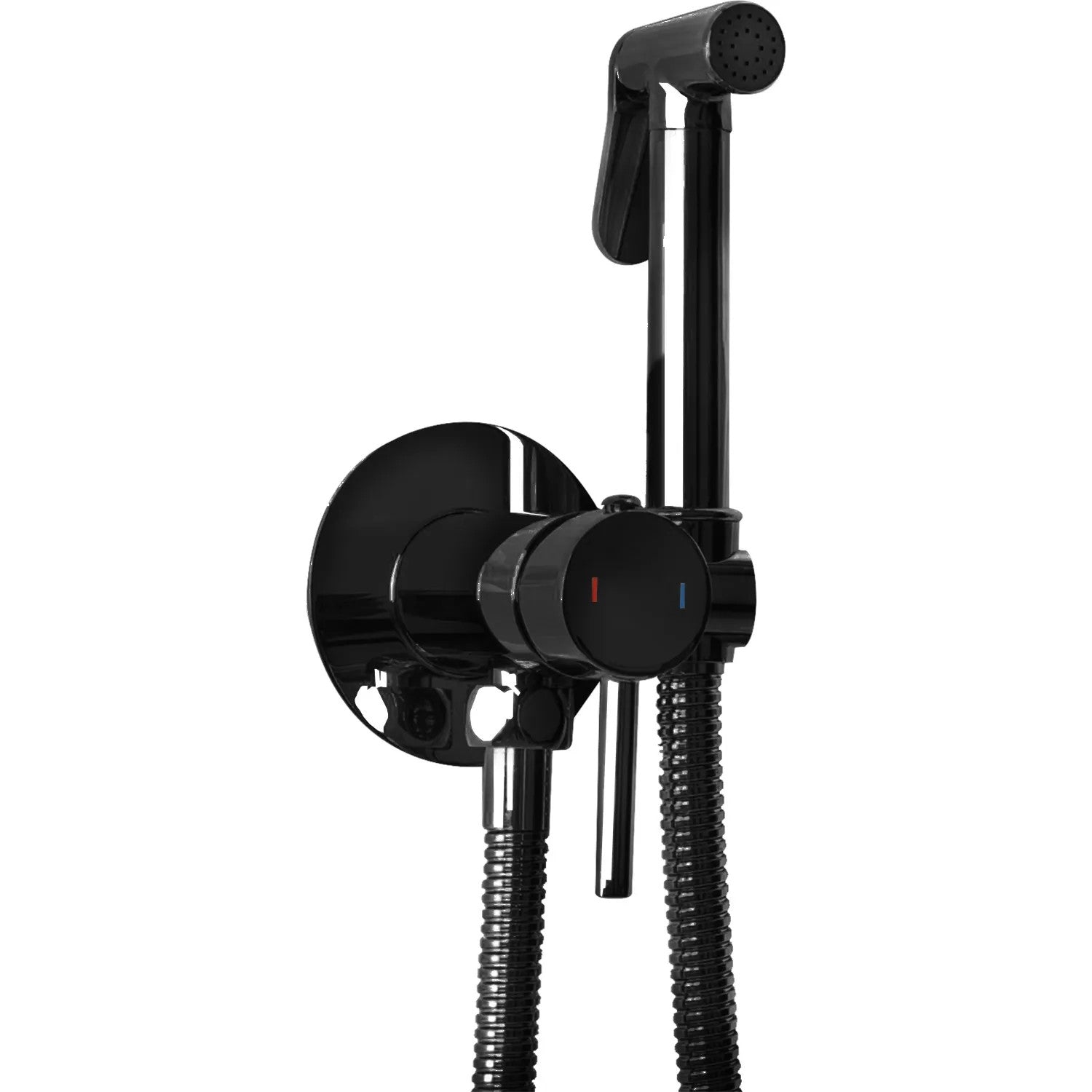 Podomietková bidetová batéria LUNGO LOOP - Black Metallic  1