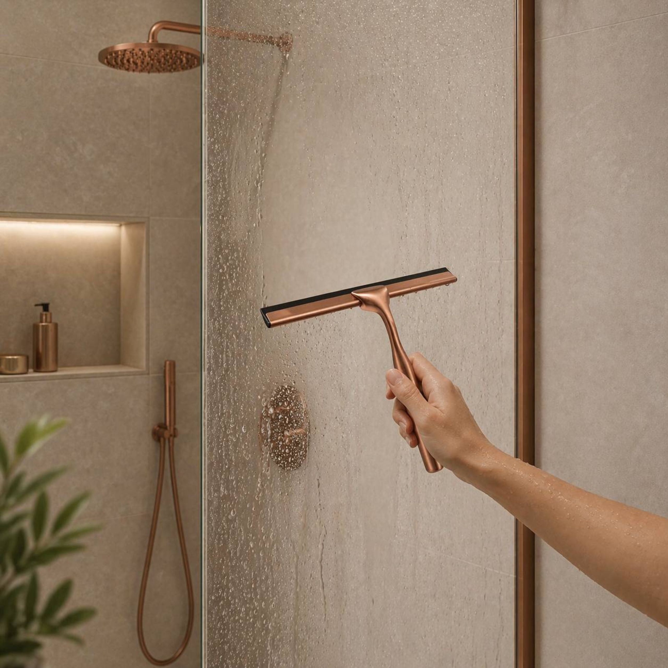 Stierka do kúpeľne Brush Copper  7
