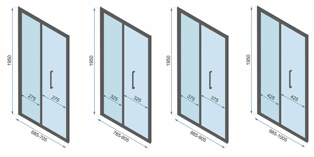 Sprchová kabína Rapid Fold Dvere: 90 x stena: 90 20