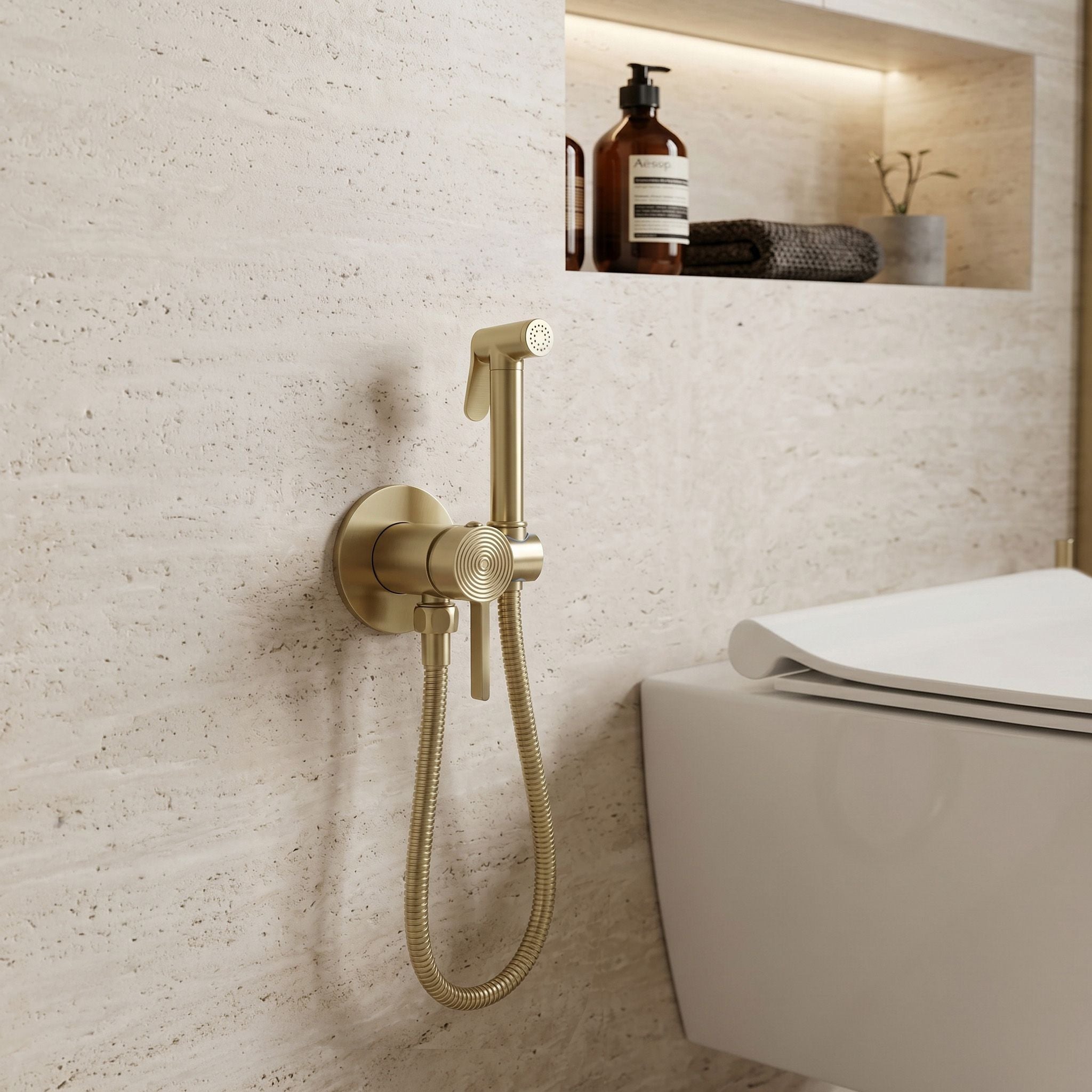 Bidetová batéria Rea Foster Brush Gold  6