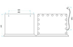 Zrkadlo LED HOLLYWOOD L.Gold 80x60  9