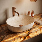 Umývadlo na dosku Amelia Travertine Classic 48  6