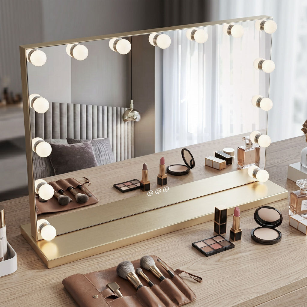 Zrkadlo LED HOLLYWOOD L.Gold  3