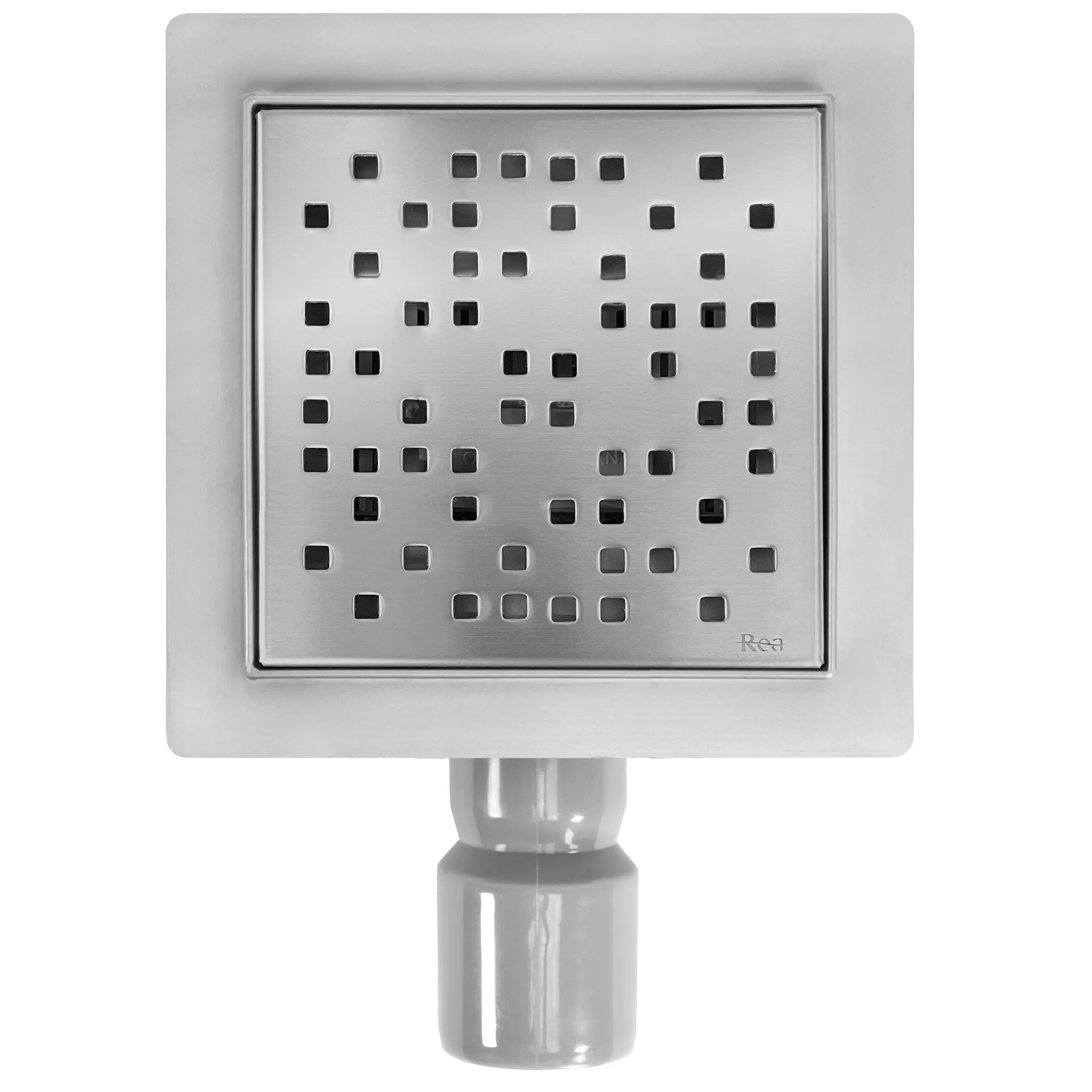 Odtokový žľab REA DOTS 150x150 Nickel Brush  2
