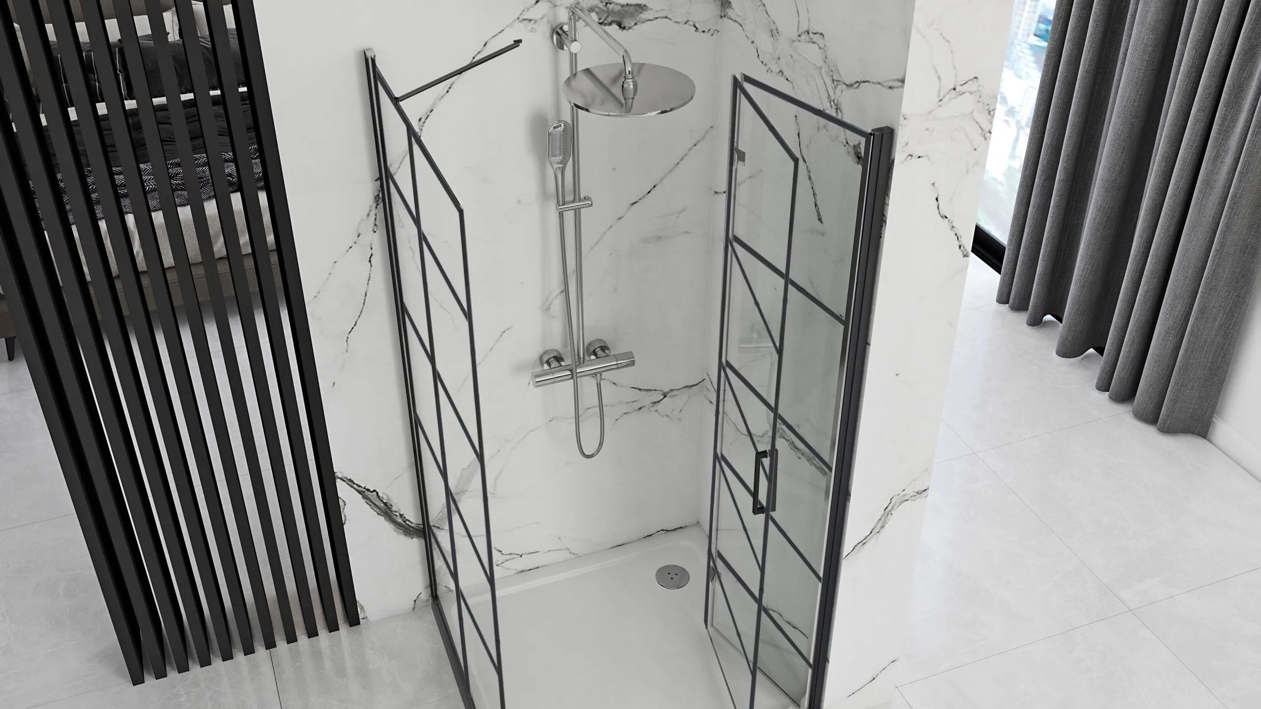 Sprchová kabína Rea Molier Black 110x90  2