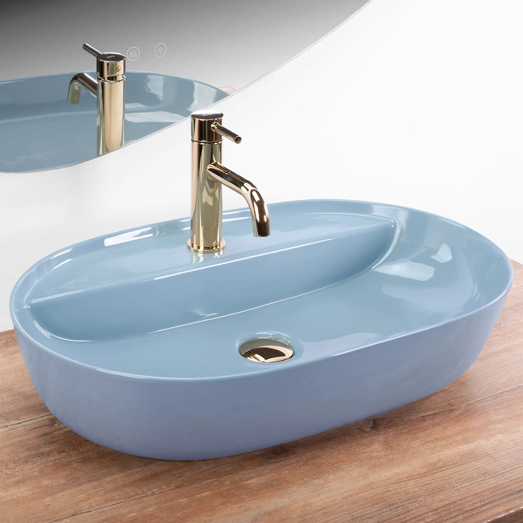 Umývadlo na dosku REA Aura 61 L.Blue Shiny  2