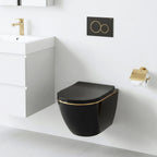 Závesné WC Rea Carlo Mini Tornado Black Gold Egde  2
