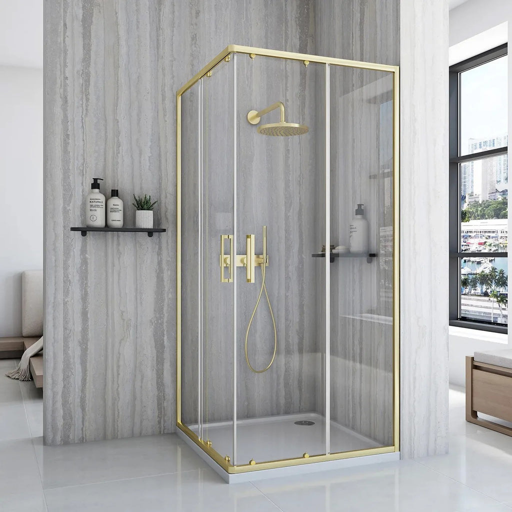 Sprchovací kút REA City 90x90 Gold Bez sprchovej vaničky 2