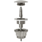 Univerzálny umývadlový výpust REA Click-clack - brúsený nikel INOX  2