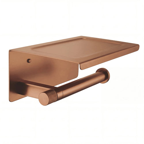 Držiak na toaletný papier s poličkou 39105A ORI Brush Copper  2