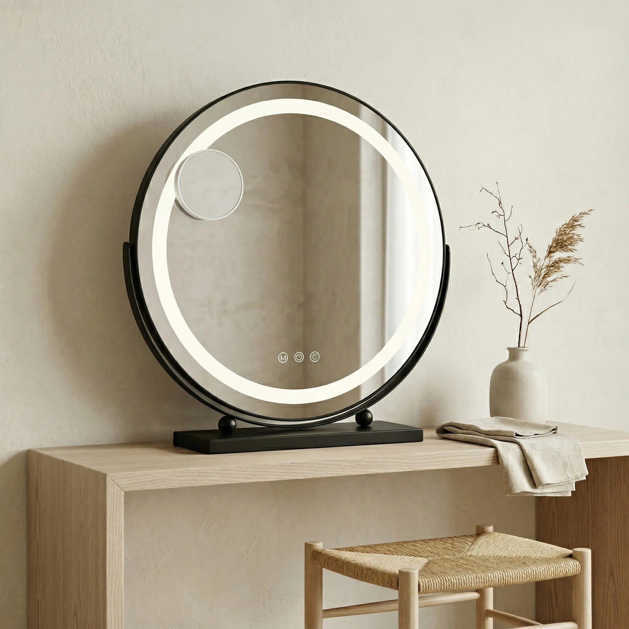 Zrkadlo LED MAKE-UP Black 50 cm  2