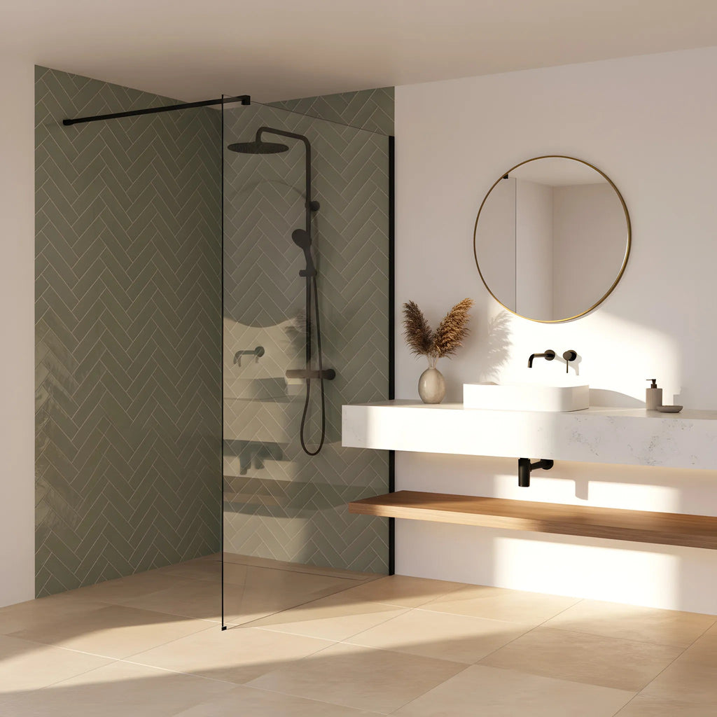 Sprchová zástena Rea Flexi Transparent / Black 110  2