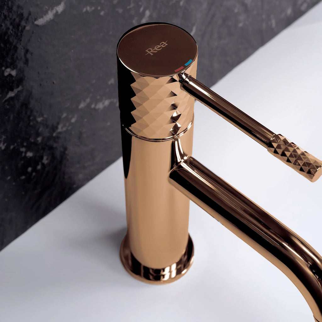 Rea Lungo Diamond umývadlová batéria Copper Low  2