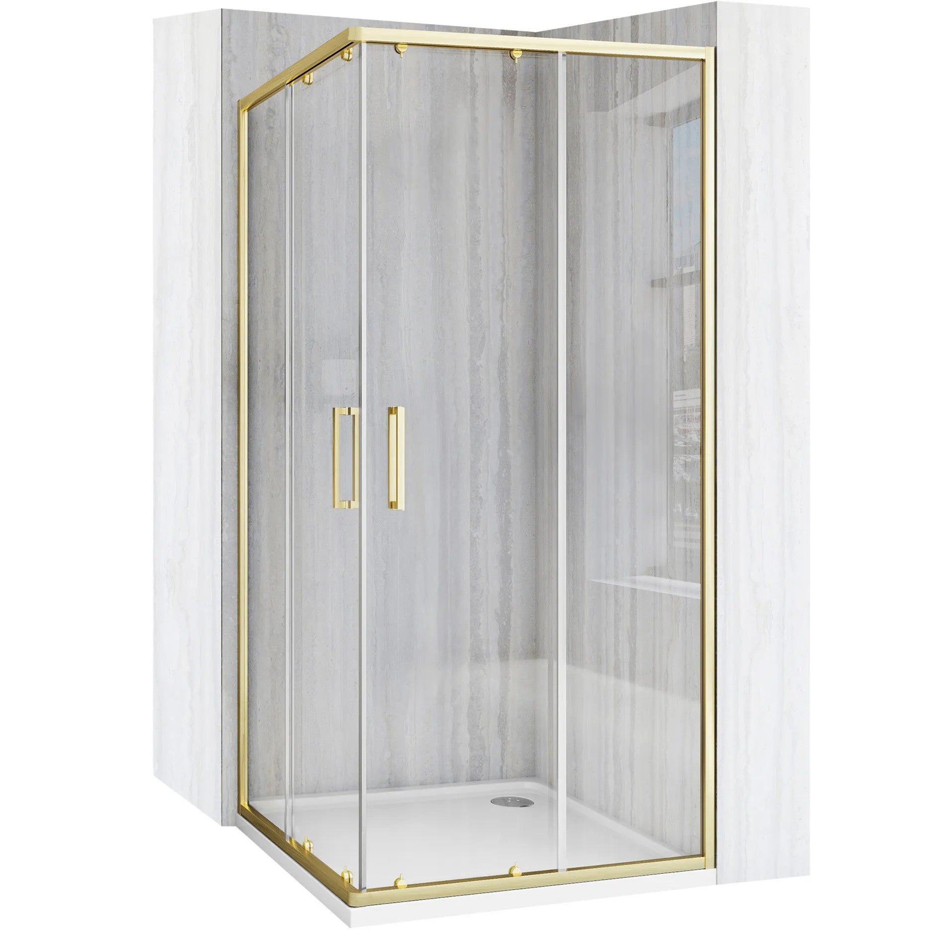 Sprchovací kút REA City 80x80 Gold Brush S detským bazénom Savoy 2